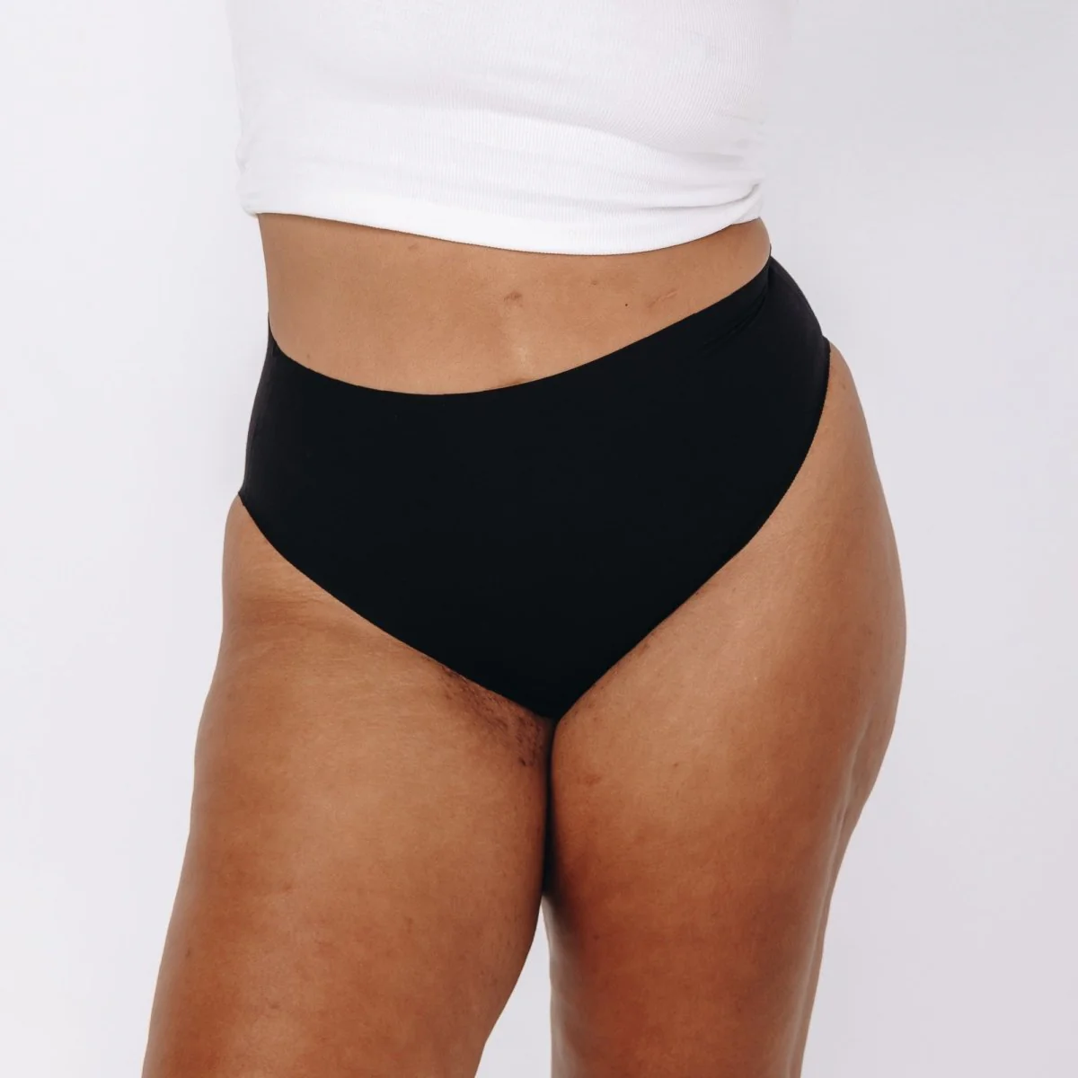 High-Rise Bikini - Seamless Cotton - Black - Image 5