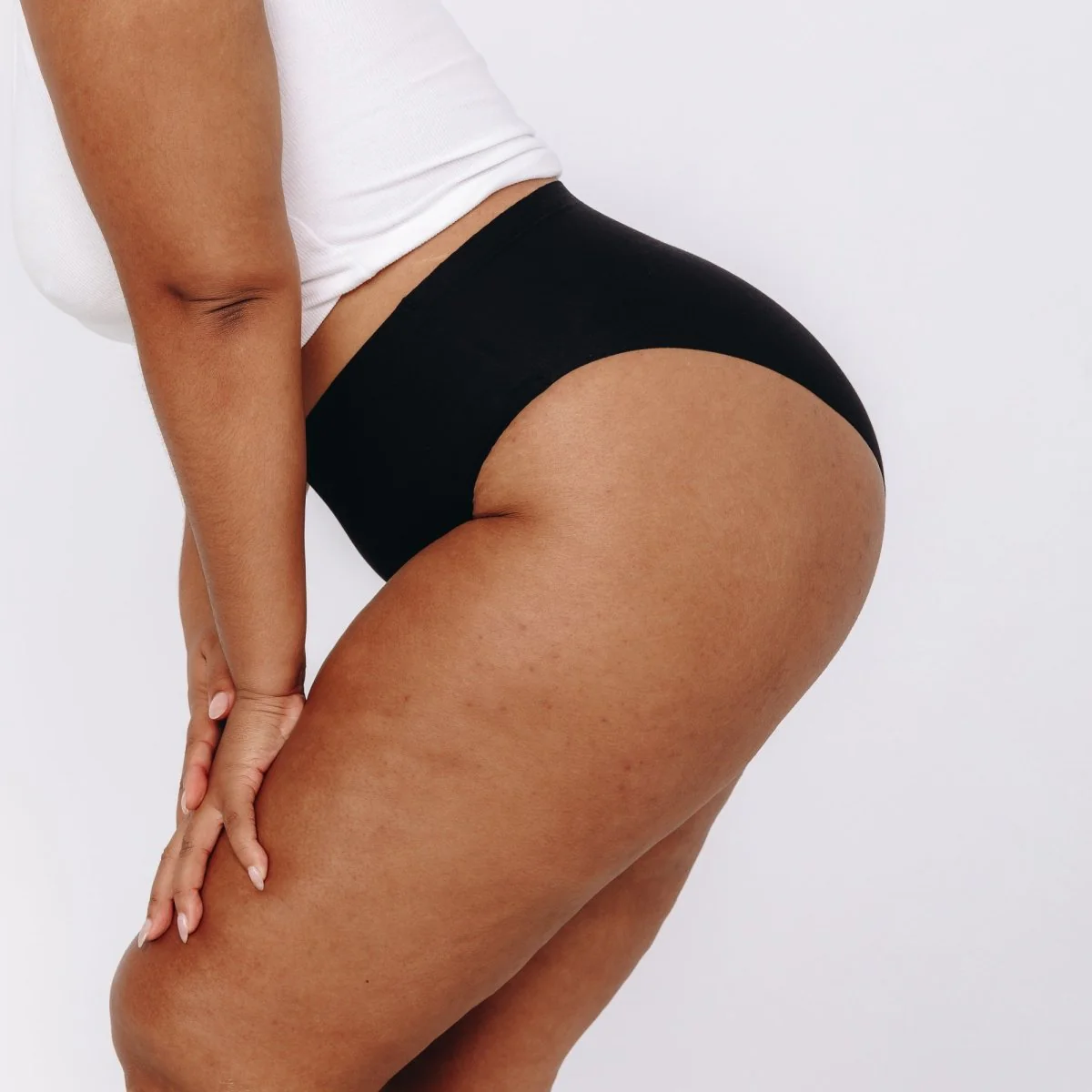 High-Rise Bikini - Seamless Cotton - Black - Image 9