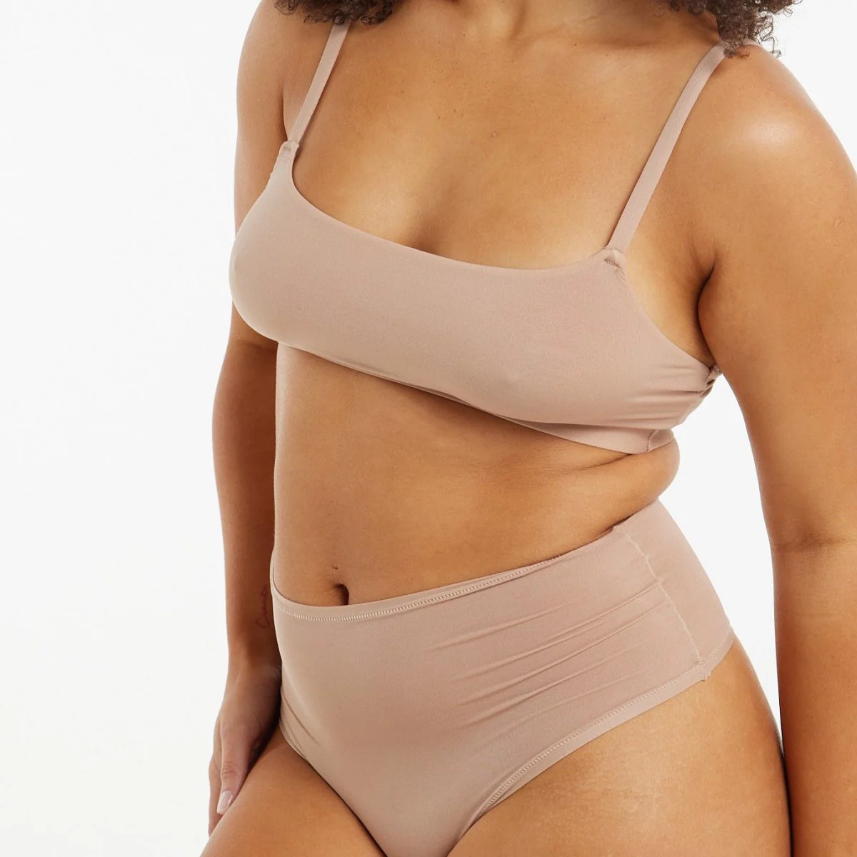 High-Rise Thong - Super Stretch - Latte - Image 6