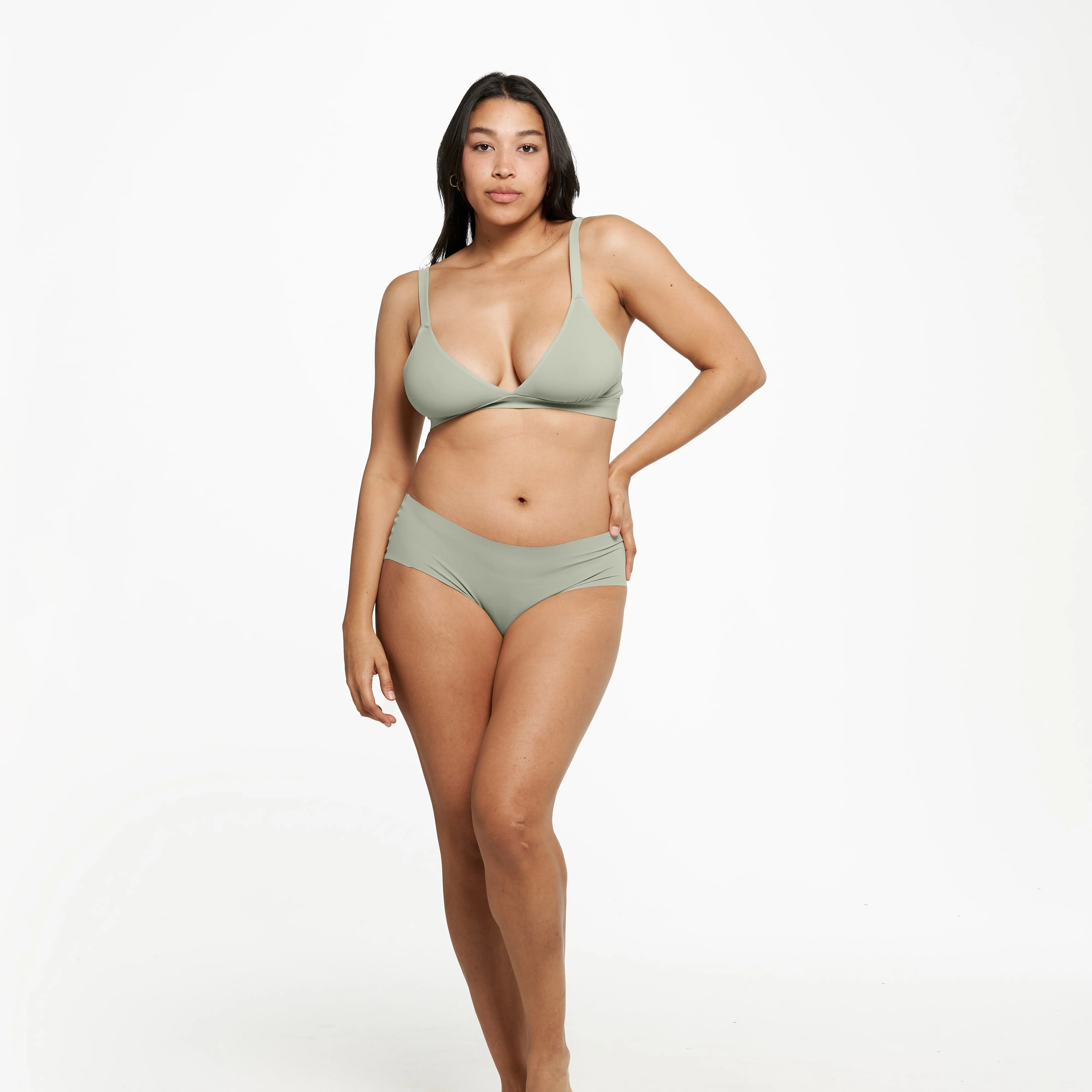 Mid-Rise Bikini Brief - Seamless Ultrasmooth 2.0 - Moss - Image 3