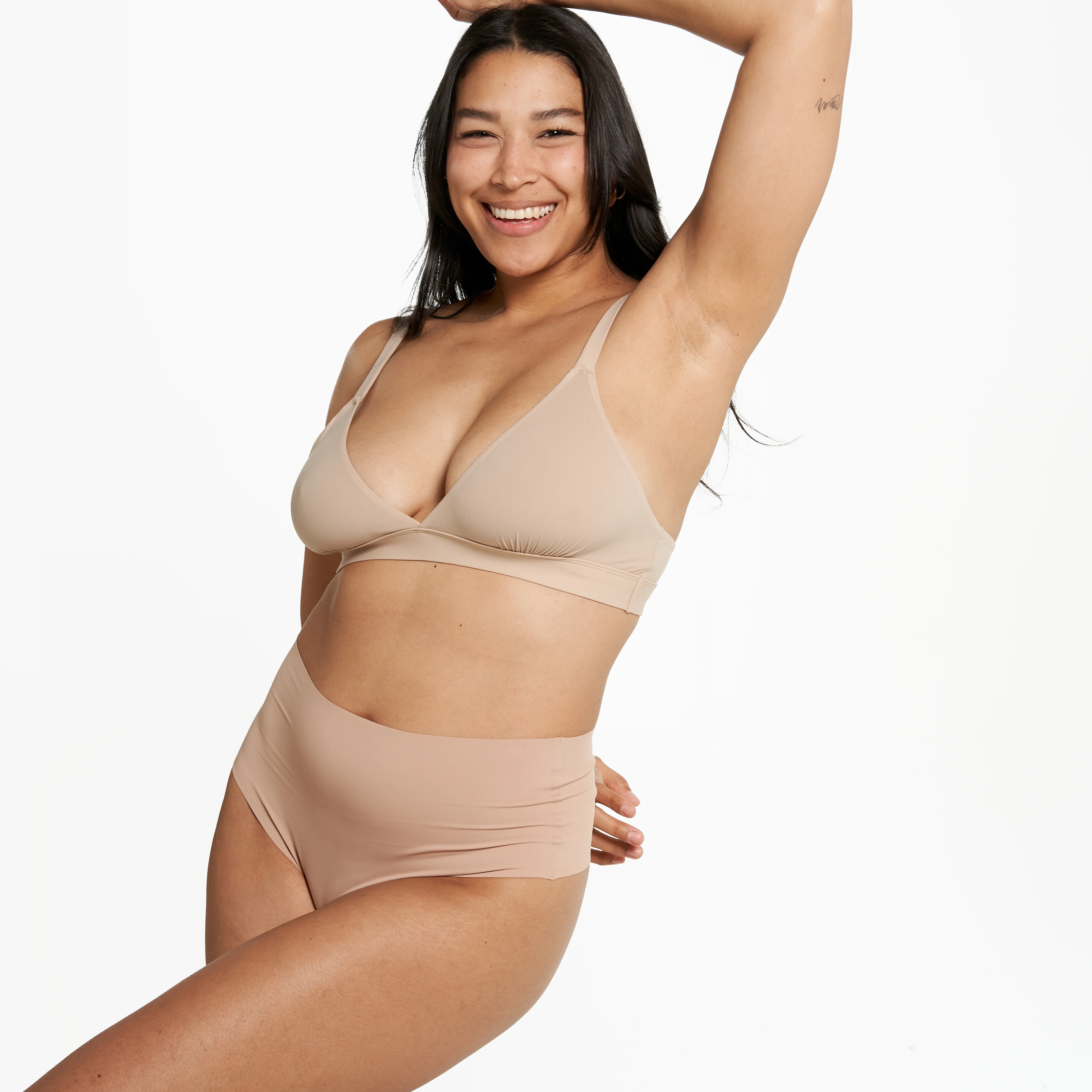 Triangle Bralette - Super Stretch - Latte - Image 5