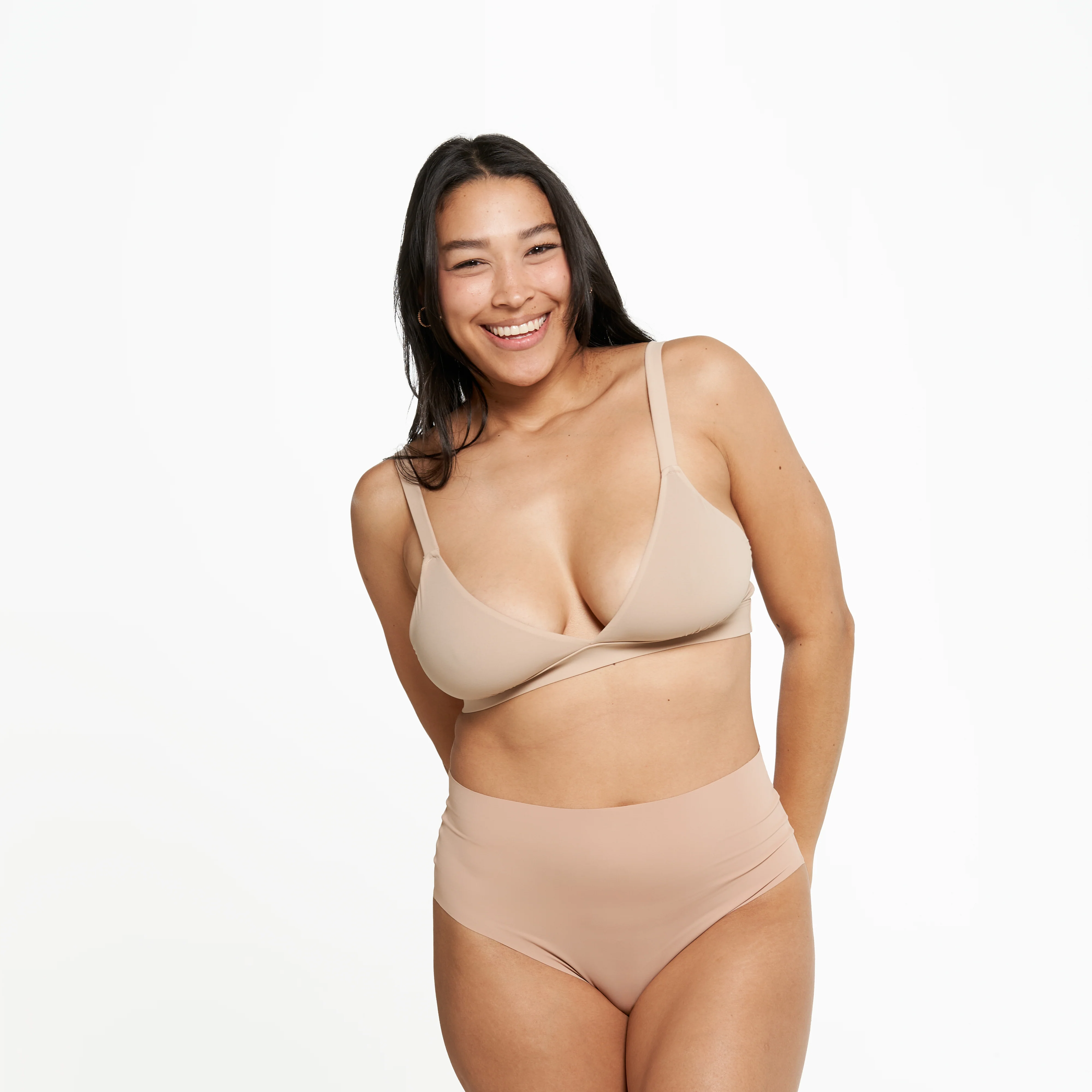 Triangle Bralette - Super Stretch - Latte - Image 6