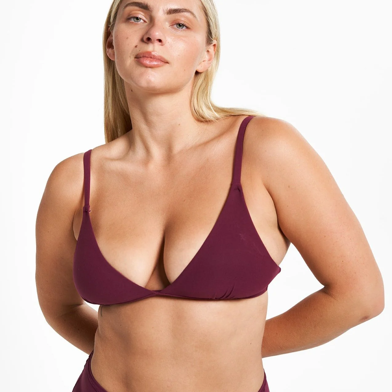 Triangle Bralette - Super Stretch - Shiraz - Image 4